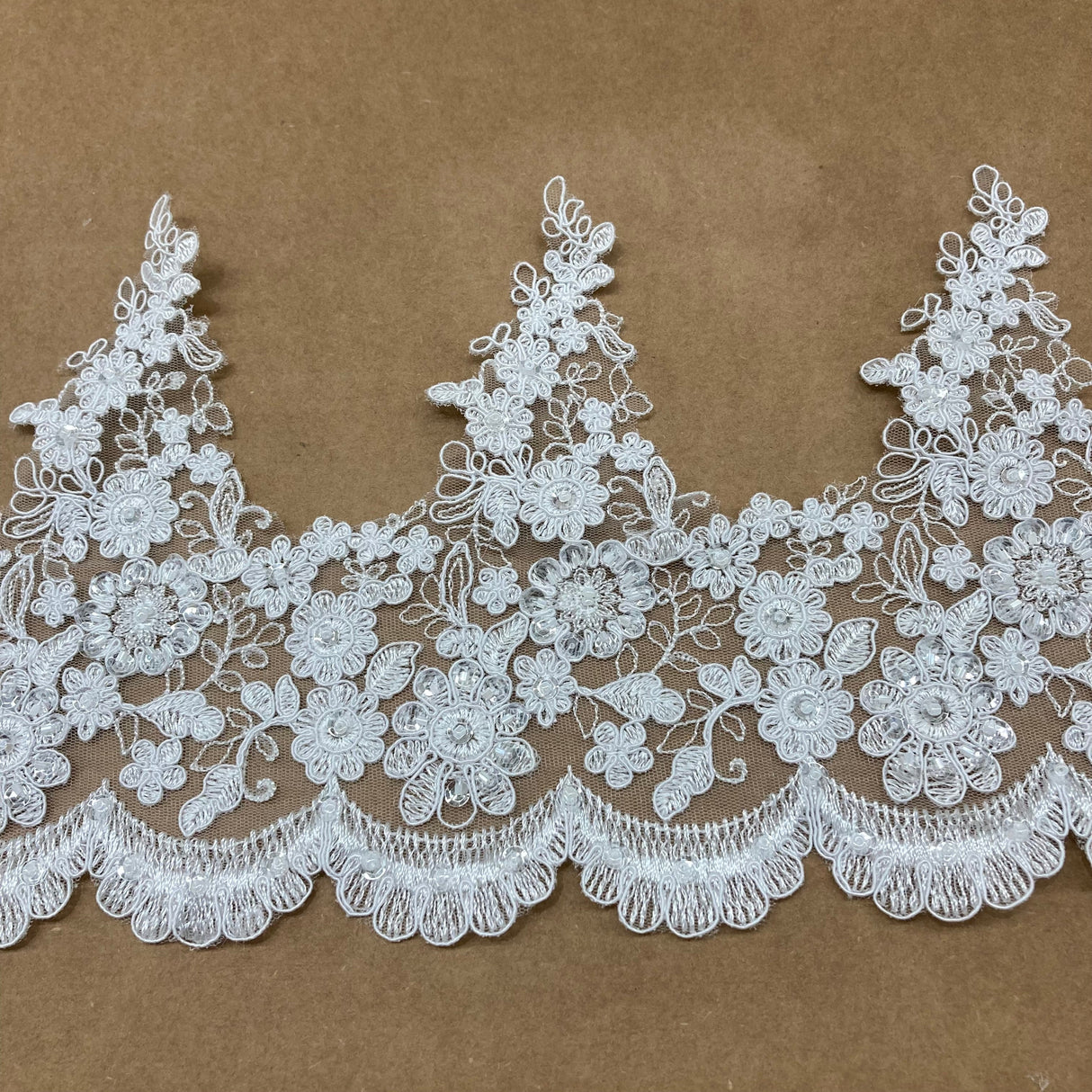 Beaded Corded Lace Trim