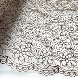 Corded Bridal Lace Fabric 54" Polyester Net Mesh