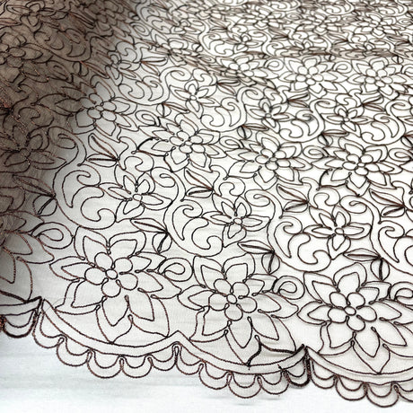 Corded Bridal Lace Fabric 54" Polyester Net Mesh