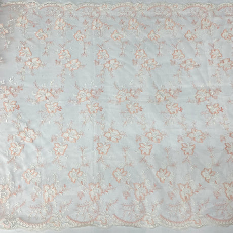 Embroidered Lace Fabric 100% Polyester Net Mesh 51"