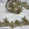Beaded Corded Lace Trim on Polyester Organza 2"