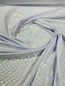 Mermaid Fish Foil Spandex Fabric - Iridescent Fish Scale Print, 58" Width (1 Yard)