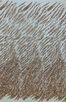 Beaded Sequined Lace Fabric on Polyester Net Mesh 53"