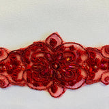 Beaded Corded Lace Trimming 2" Wide