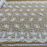 Beaded Corded Bridal Lace Black