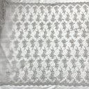 Corded Bridal Lace Fabric - Embroidered Polyester Net Mesh, Approximately 54" Width (1 Yard)