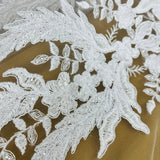 Beaded Corded Embroidered Bridal Lace