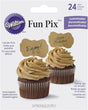 Wilton Brown Kraft Paper Customizable Fun Pix – 24 Count