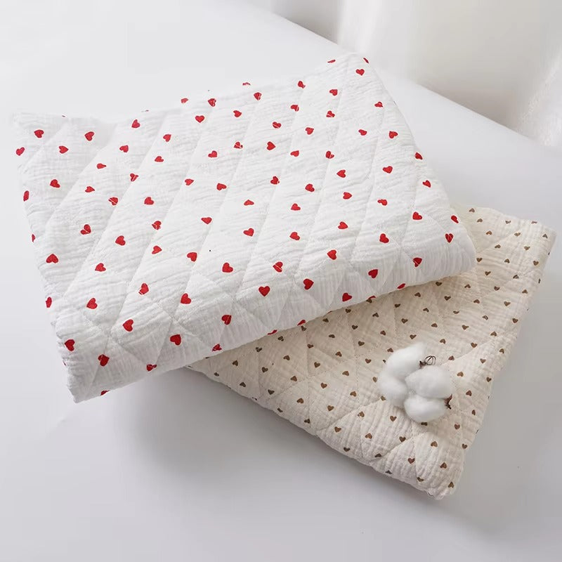 0.5m/1m/2m Thickened Pure Cotton Double-layer Crepe Quilted Cotton Fabric for Blanket Vest Children's Clothing DIY Sewing Fabric