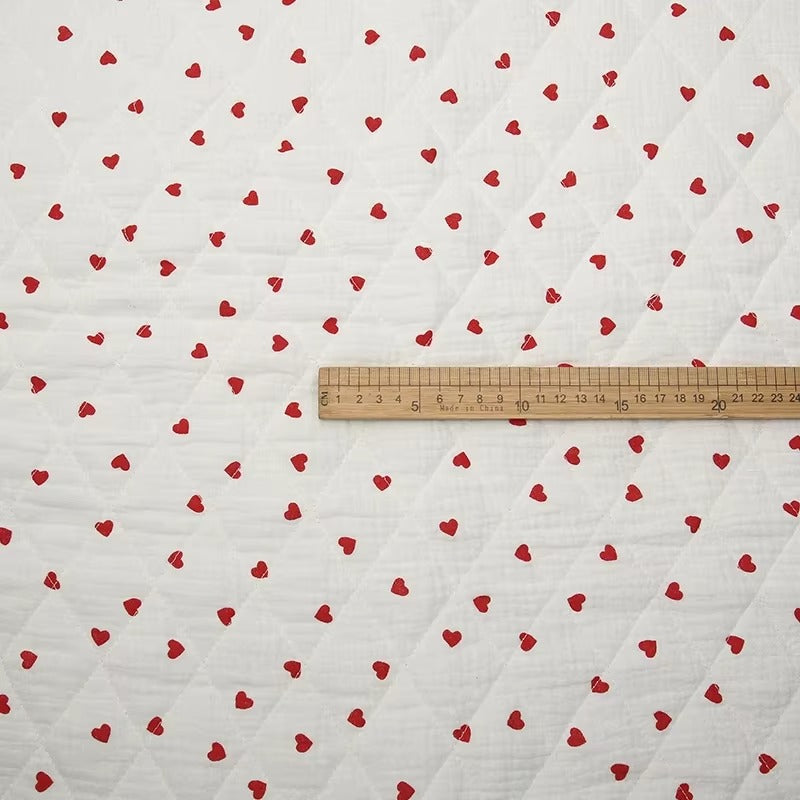 0.5m/1m/2m Thickened Pure Cotton Double-layer Crepe Quilted Cotton Fabric for Blanket Vest Children's Clothing DIY Sewing Fabric