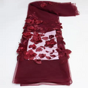 3D Flowers In blue French Lace Fabric 2025 High Quality Lace Net African Lace Fabric With Beads Lace Fabrics For Wedding