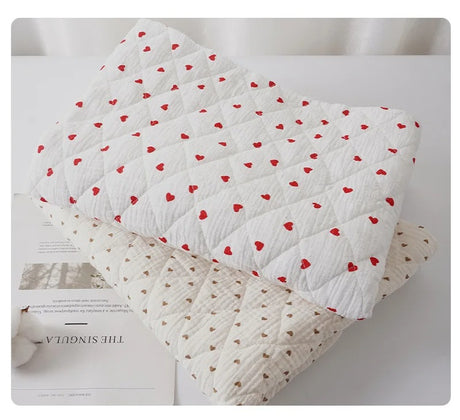 0.5m/1m/2m Thickened Pure Cotton Double-layer Crepe Quilted Cotton Fabric for Blanket Vest Children's Clothing DIY Sewing Fabric