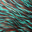 Black Green on Brown Three Tone Spiked Fabric,
