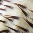 Brown Beige Faux Fur Two Tone Spiked Shaggy Long Pile Fabric,