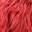 Red Faux Fake Mongolian Animal Fur Fabric Long Pile,