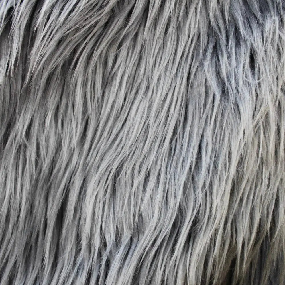 Faux Fur Smoky Grey Shaggy Fabric