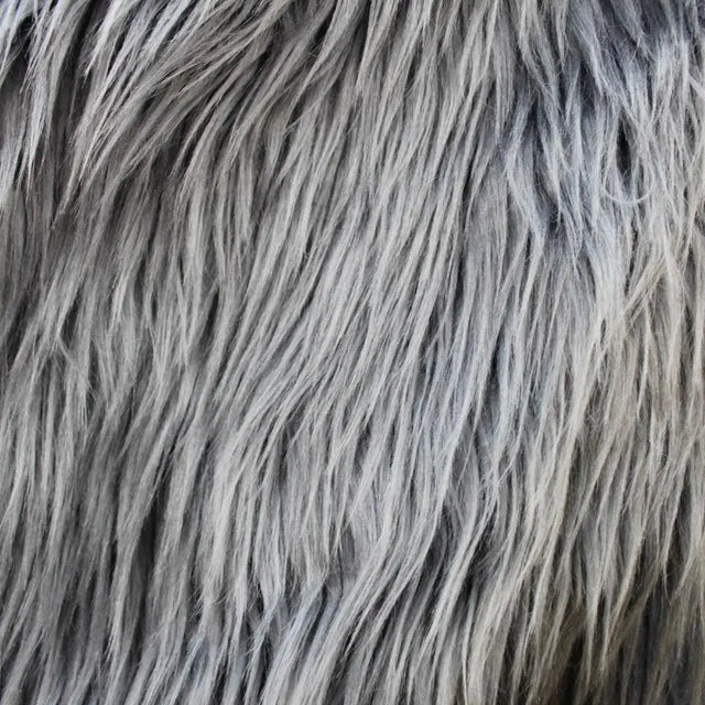 Faux Fur Smoky Grey Shaggy Fabric