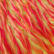 Red Orange on Lemon Spiked Three Tone Faux Fur Fabric,
