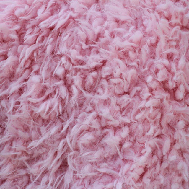 Curly Pink Faux Fur Fabric,