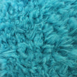 Curly Aqua Blue Faux Fur Fabric,