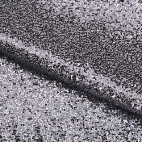 Imperial Stretch Mesh Sequin Fabric - Charcoal, 48" Width (1 Yard)