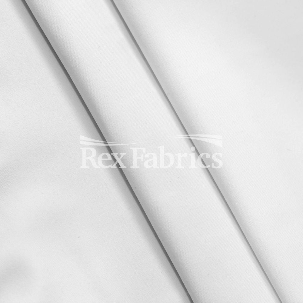 Impression Polyester Spandex Fabric - White Solid, 58/60" Width, 250 GSM (1 Yard)