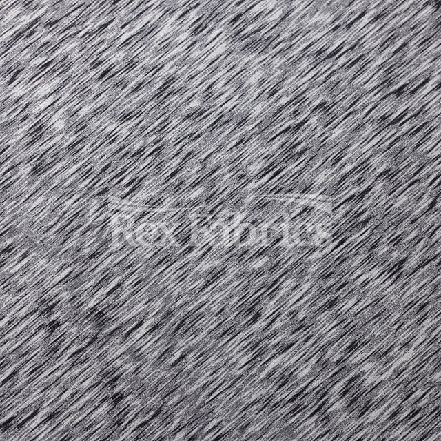 Impulse Heather Woven Poly Spandex Fabric - Black/Gray/White Heather, 57/58" Width, 170 GSM (1 Yard)