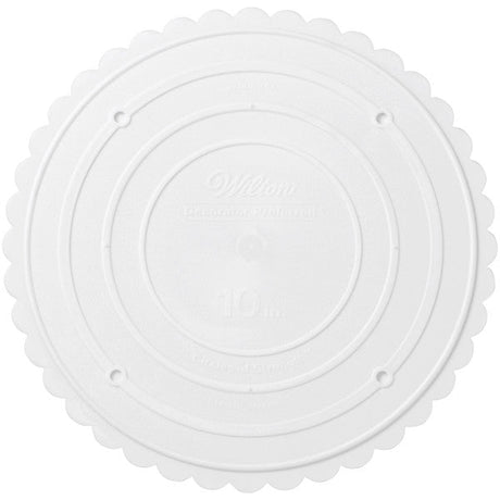 Wilton White Scalloped Edge Separator Plate – 10 Inch
