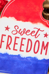13.5"H x 7"L Sweet Freedom Popsicle Sign