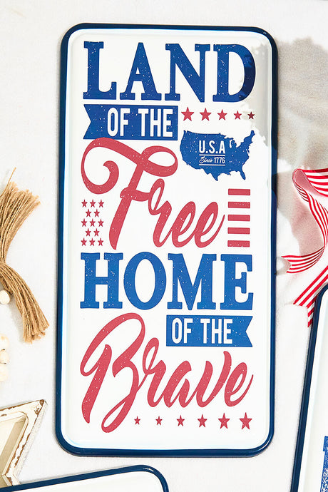 23.8" Metal Americana Wall Decor