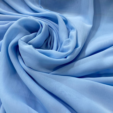 1 Yard Chiffon Fabric in Rose Powder 60" Wide, Sheer Lightweight Polyester for Dresses & Formal Wear