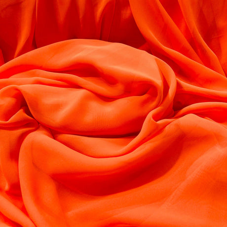 1 Yard Chiffon Fabric in Rose Powder 60" Wide, Sheer Lightweight Polyester for Dresses & Formal Wear