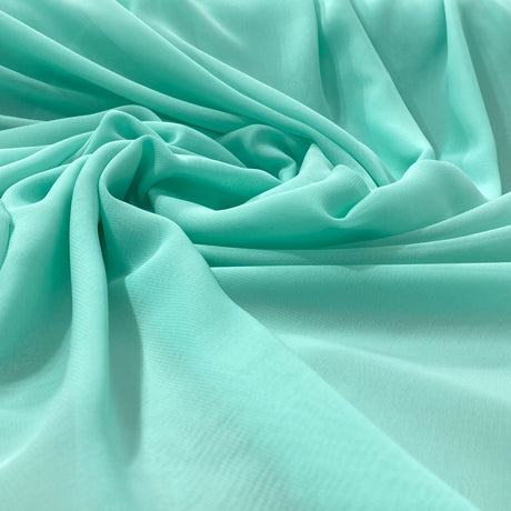 1 Yard Chiffon Fabric in Rose Powder 60" Wide, Sheer Lightweight Polyester for Dresses & Formal Wear