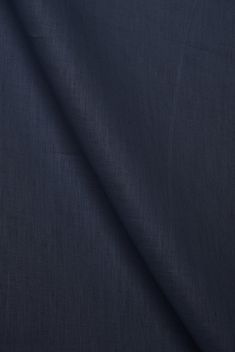 1 Yard Indigo Linen Fabric Lightweight Flat Solid 44 Inches Wide for Apparel