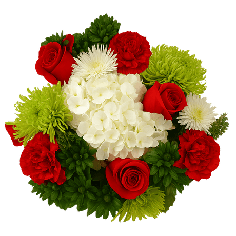 7 Santa’s Christmas Flower Bouquets Fresh Holiday Arrangement Set