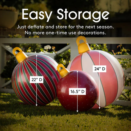 Inflatable Christmas Ornaments - Set of 3