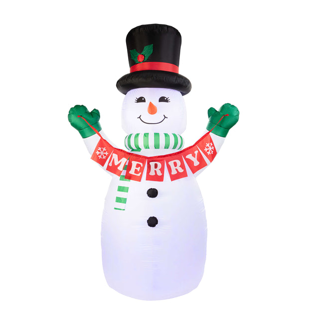 Mr. Christmas 10' Outdoor Lit Inflatable - Merry Snowman