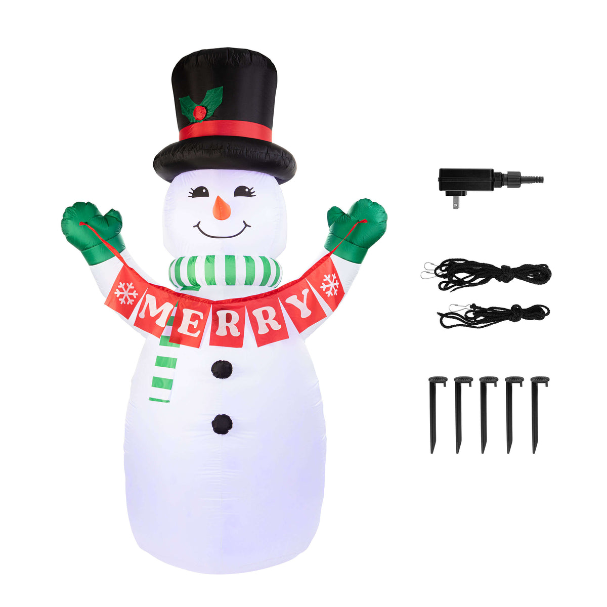 Mr. Christmas 10' Outdoor Lit Inflatable - Merry Snowman