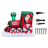 Mr. Christmas 6' Outdoor Lit Inflatable - Santa's Express Train