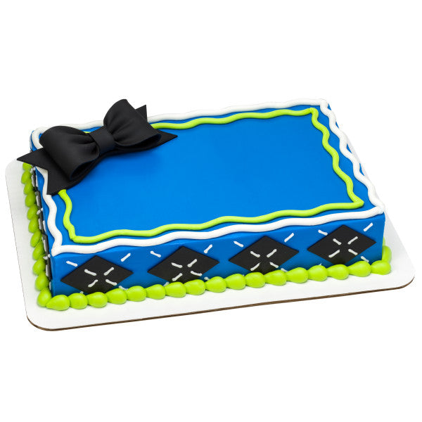 Black Gum Paste Bows cake toppers - 12 count package