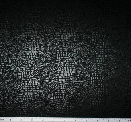 Interlock Animal Print With Foil D#OH339 100 Percent Polyester Fabric - Black Animal Print, 58/60" Width
