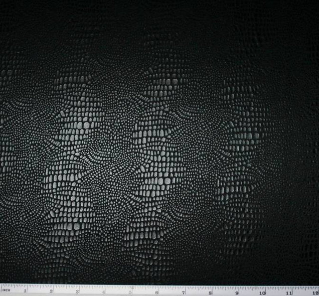 Interlock Animal Print With Foil D#OH339 100 Percent Polyester Fabric - Black Animal Print, 58/60" Width