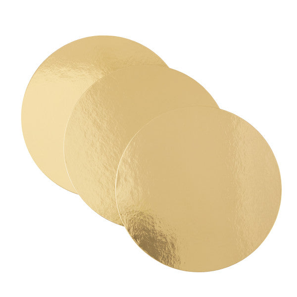 Wilton 10 inch Round Gold Cake Boards - pack of 3