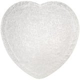 12" Heart Silver Foil Cake Board Drum perfect for Valentines Day