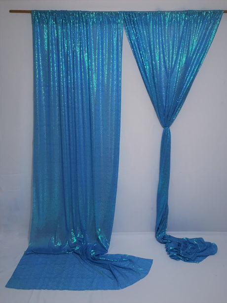Sequins Backdrop Polyester Fabric - Sequins, Multiple Colors, 4 Feet X 8 Feet (2 Panels)