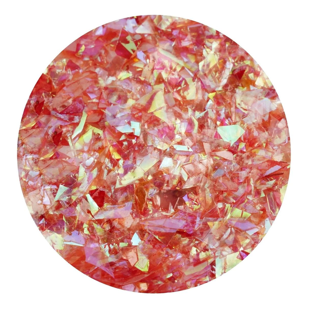 Iridescent Fractured Flakes - Red (3.5 oz Bag)