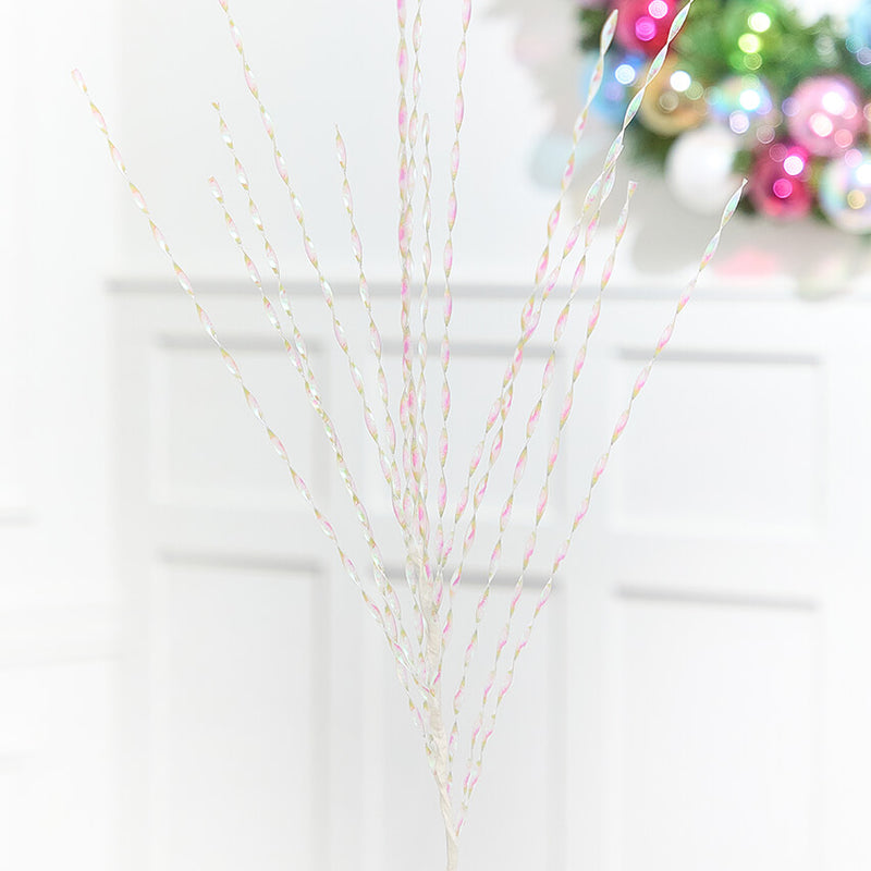 32" Iridescent Twisted Grass Spray