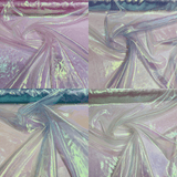 Iridescent Organza Polyester Fabric - Pink Iridescent, Sheer, Lightweight (1 Yard)
