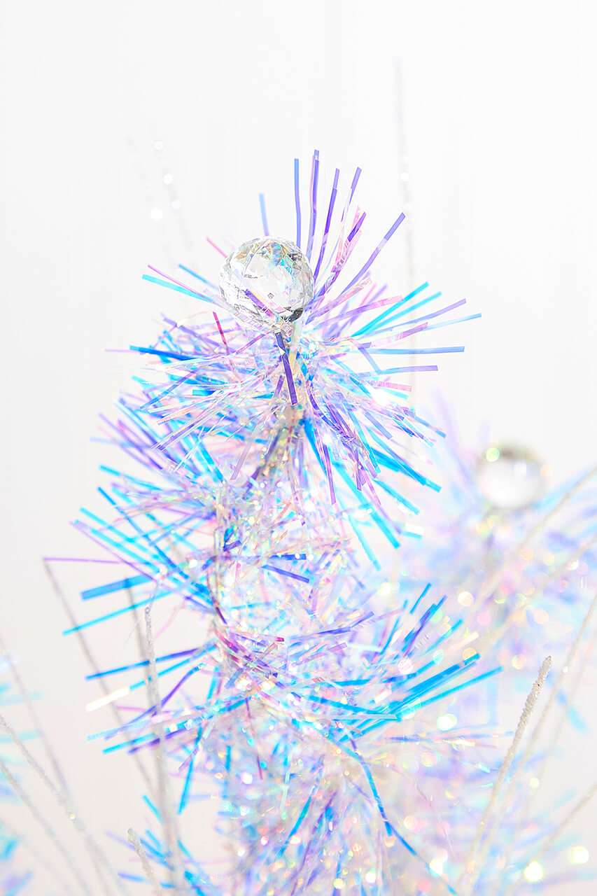 21.5" Iridescent Grass Spray