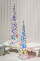 LED Iridescent Trees (Battery Operated) - Set of 2
